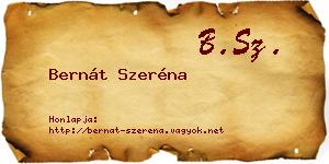 Bernát Szeréna névjegykártya